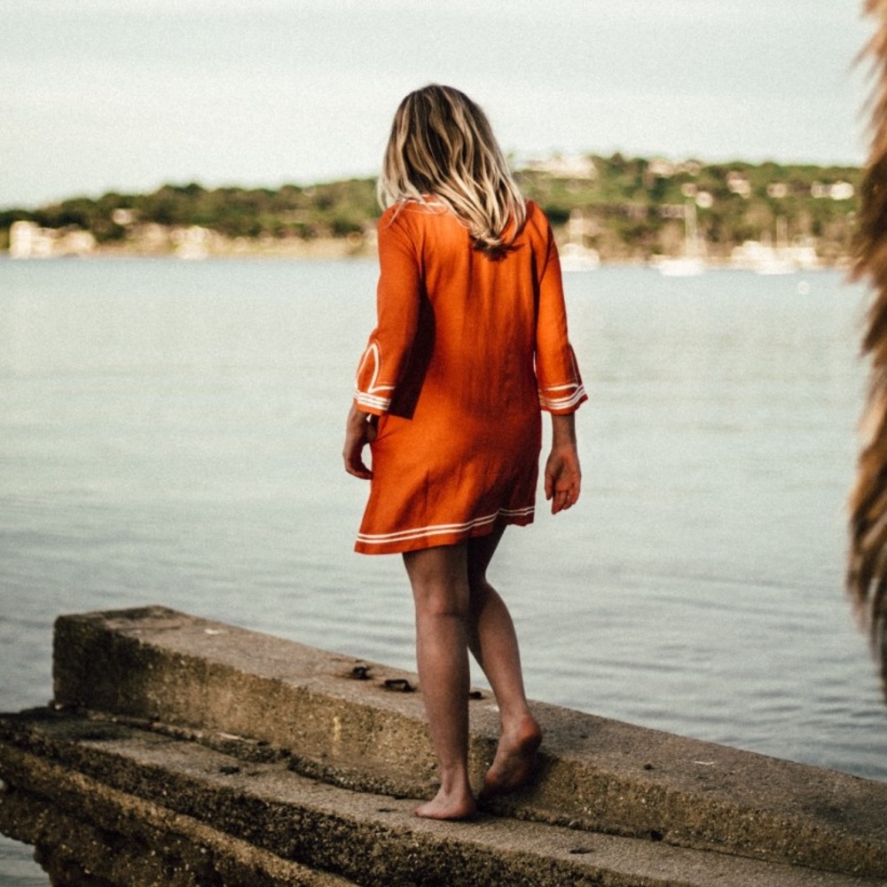 NWT!❤️Les Canebiers Tunic Dress (Orange) - Picture 5 of 5
